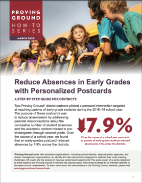 Reduce Absences in Early Grades